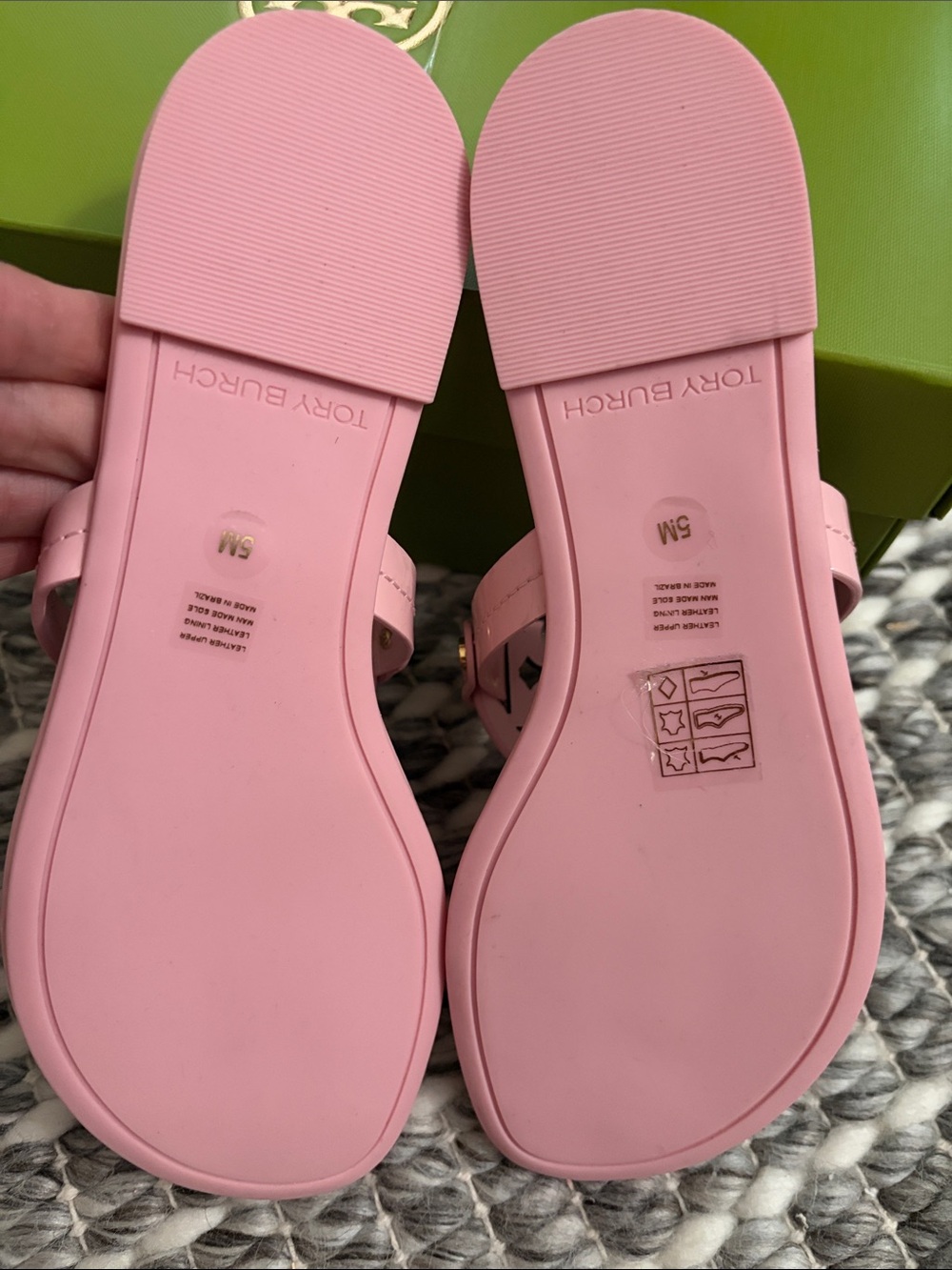 Tory Burch Miller Pink Patent Leather Sandals - Picture 7 of 7